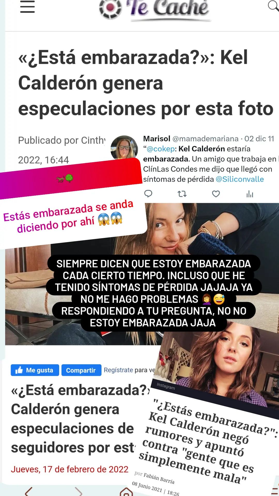 La respuesta de Kel Calderón tras rumores sobre un supuesto embarazo. Fuente: Instagram (@k3lcalderon)