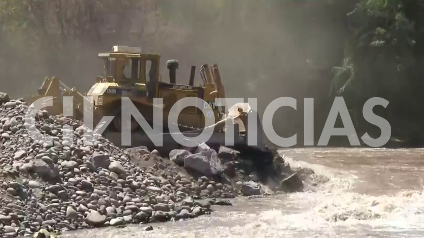 Así se realizó parte de la búsqueda de Michelle Silva en río Aconcagua. Foto: Chilevisión.